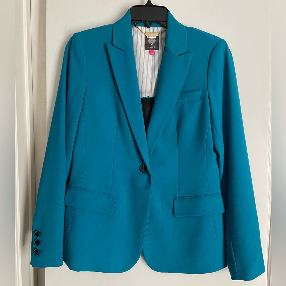 Vince Camuto Classic Aqua Blue Blazer- Fully Lined, Single Breasted NWOT!